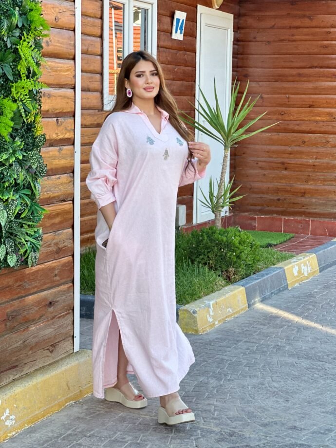 Robe Tunisienne en lin Qualité Premium Taille Standard