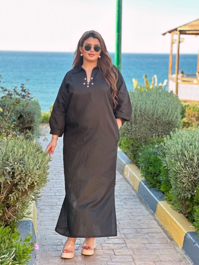 Robe Tunisienne en lin Qualité Premium Taille Standard – Image 2