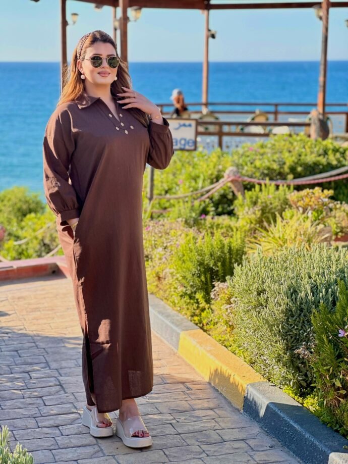 Robe Tunisienne en lin Qualité Premium Taille Standard – Image 7